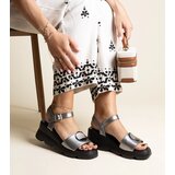 Gemre Graphite wedge sandals in eco-leather Maddison | ePonuda.com