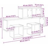  Polica na zidu Crni hrast 82 x 15 x 51 cm Konstruirano drvo | shoptok.hr