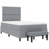  s opruga kutije Svijetlo siva 120 x 190 cm tkanina | shoptok.hr