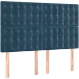  box spring s madracem LED tamnoplavi 140x190 cm baršun | shoptok.hr