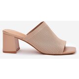 Boto Women’s Heeled Block Sandals Beige Wenilan | Shoptok.si