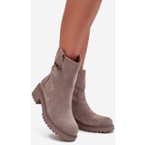 Boto Insulated Women's Ankle Boots Low Heel Gray Mirellea | Shoptok.si