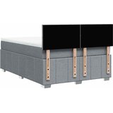  Krevet box spring s madracem svjetlosivi 140x200 cm od tkanine | shoptok.hr
