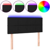 Maison Chic led posteljno vzglavje - vzglavna omarica - nočna omarica črno 100x5x78/88 cm blago, (21707857) Cene