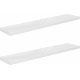  Plutajuće zidne police 2 kom sjajne bijele 120x23,5x3,8 cm MDF | shoptok.hr