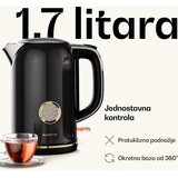 Klarstein Victoria električno kuhalo za vodu | 1,7 litara | 2200 W | Okretna baza 360° | Bezvremenski dizajn | shoptok.hr
