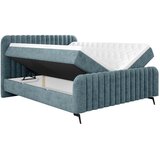 MID.YOU POSTELJA Z VZMETNICO 160 cm x 200 cm , les, tekstil, leseni material barve petroleja | Shoptok.si