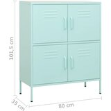 Ormarić za pohranu boja mente 80 x 35 x 101,5 cm čelični | shoptok.hr