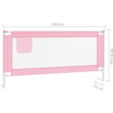 vidaXL Posteljno varovalo za malčke roza 190x25 cm blago | Shoptok.si