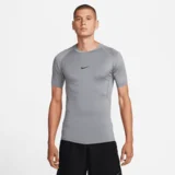 Nike Pro Dri-FIT Tight SS Shirt, Smoke Grey/Black - L, (20764379)