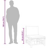 Srednja vrtna sofa od bambusa s krem bijelim jastucima | Eponuda.com
