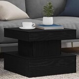  Klub stolić s LED svjetlima crni hrast 50x50x40 cm | shoptok.hr