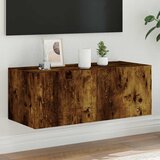  Zidni TV ormarić s LED svjetlima boja hrasta 80x35x31 cm Cijene