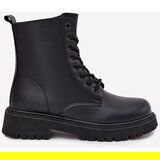 EVENTO Leather Ankle Boots Workers Insulated With Zipper Black Elosie | shoptok.hr