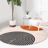Mila Home Narančasti/krem periv/pogodan za robotski usisavač okrugli tepih ø 120 cm Comfort – | shoptok.hr