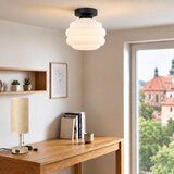 Brilagi LED stropna svetiljka RETRO GLASS 1xE27/60W/230V prečnik 20 cm crna/bela | Eponuda.com