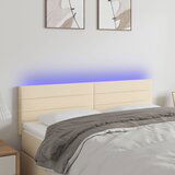 The Living Store LED posteljno vzglavje krem 144x5x78/88 cm blago - LED Vzglavje, (21659546) Cene