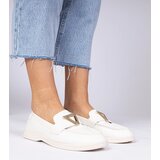 Gemre White women's loafers with elegant Viletta decoration | Shoptok.si