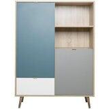 MID.YOU VISOKA KOMODA, siva, bela, barve hrasta, barve petroleja | Shoptok.si