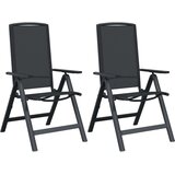  Ležeči vrtni stoli 2 pcs Črna 58 x 71 x 112 cm Tekstil, (5000285771) | Shoptok.si