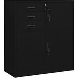 vidaXL pisarniška omara črna 90x40x102 cm jeklo | Shoptok.si