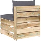  Modularna srednja sofa s jastucima od zeleno impregniranog drva | shoptok.hr