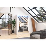 ADRK Klizni ormar s ogledalom MAX 150 cm - BIJELA | shoptok.hr