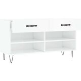 vidaXL Klupa za cipele sjajna bijela 102x35x55 cm konstruirano drvo | shoptok.hr