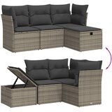  4-dijelni set vrtnih sofa od poliratana s jastucima sivi | shoptok.hr