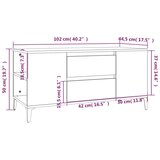 TV ormarić sjajni bijeli 102 x 44 5 x 50 cm konstruirano drvo | shoptok.hr