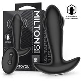 INTOYOU Milton Powerful Dual Tapping Anal Plug with Remote Control Black | shoptok.hr