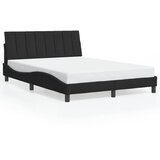  Okvir kreveta s LED-om bez madraca Hanko crni 140 x 200 cm baršunasti | Eponuda.com