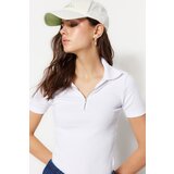 Trendyol Blouse - White - Slim fit Cene