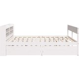 vidaXL Posteljni okvir brez vzmetnice bel 120x200 cm trdna borovina | Shoptok.si