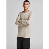 Jack & Jones Cream Men's Basic Sweater Ehill - Men | Shoptok.si