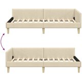 Kutni okvir kreveta Krema 90 x 200 cm tkanina | shoptok.hr