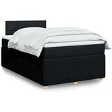  Krevet s oprugama i madracem crni 120 x 200cm od tkanine | shoptok.hr