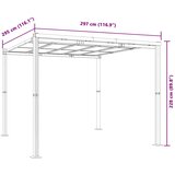  Vrtna sjenica antracit 3x3 m aluminij | shoptok.hr
