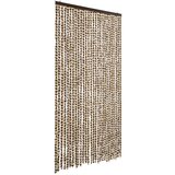 Furnova Zavesa proti mrčesu bež in rjava 118x220 cm šenilja, (21918383) | Shoptok.si