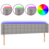 Maison Chic led posteljno vzglavje - vzglavna omarica - nočna omarica svetlo sivo 183x16x78/88 cm blago, (21712213) Cene