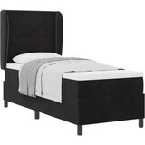  Krevet s opruga kutije s uzglavljem Crna 200 x 80 cm Baršun | shoptok.hr