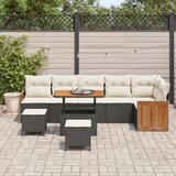  Sjedeća garnitura za vrt 9 kom. 9-Broj sjedala Crna i Krema 90 x 55 x 71 cm | shoptok.hr