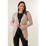 By Saygı V-Neck with Buttons in the Front,Comfortable fit Mercerized Cardigan Cene