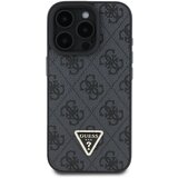 Guess Maska Guess Leather 4G Triangle Strass za iPhone 16 Pro crna | ePonuda.com
