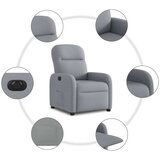 vidaXL Električni naslonjač od tkanine svjetlosivi | shoptok.hr