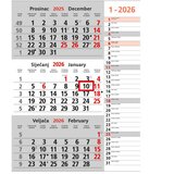  KALENDAR STENSKI TRODELNI MEMO - NESPIRALIZIRAN * DO RAZPRODAJE | Shoptok.si