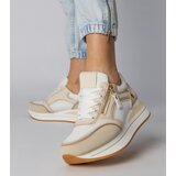 D/CEO marka niezdefiniowana White sneakers with gold detail and studs Urlana | Shoptok.si