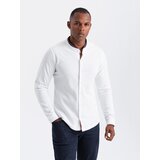 Ombre Men's SLIM FIT shirt in decorative fabric - blue | Shoptok.si