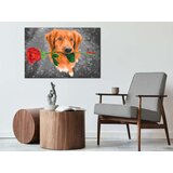  Slika za samostalno slikanje - Dog With Rose 60x40 | shoptok.hr