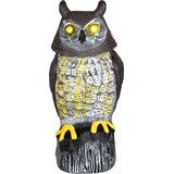 Ramda Solarna sova za tjeranje ptica sa sjajnim očima i rotirajućom glavom, 43 cm | shoptok.hr